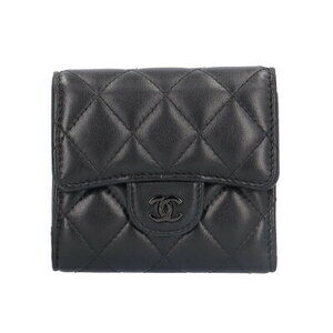 Chanel tri fold wallet lambskin